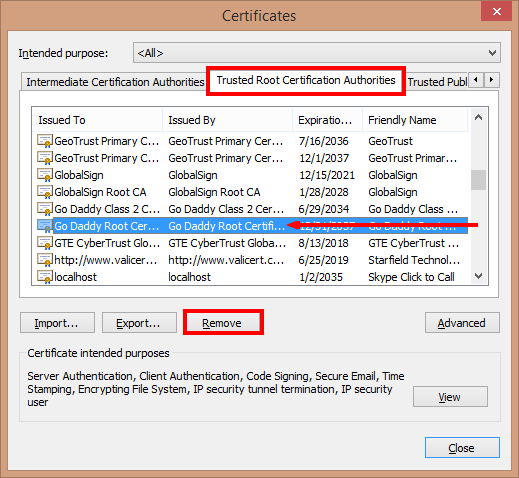 windows 10 download root certificates internet explorer